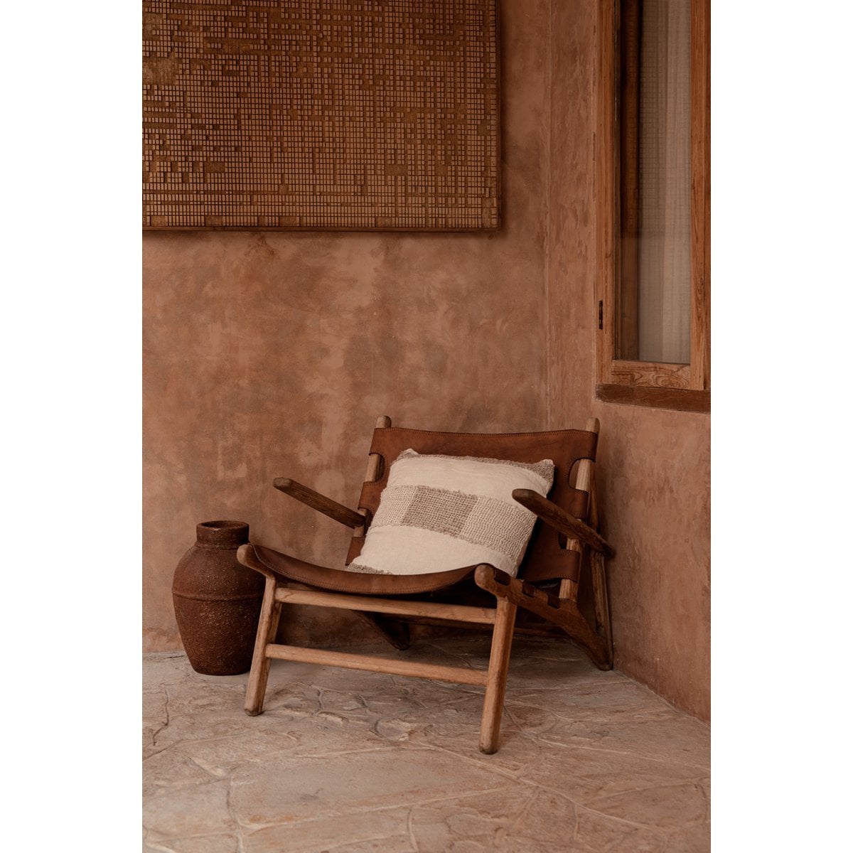Linen Cushion Cover - White Natural