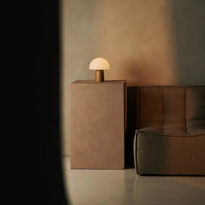 Cordless Table Lamp - Light Brown Dimmable Accent Lamp