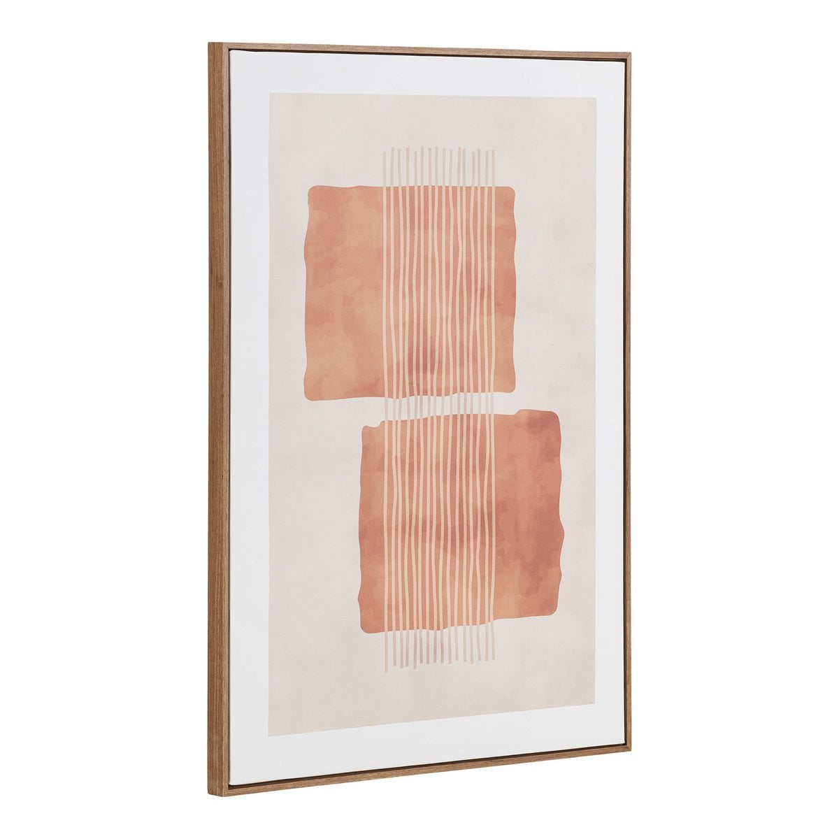 Canvas Wall Art Print - Beige & Brown Abstract, 50x70 cm
