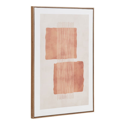 Canvas Wall Art Print - Beige & Brown Abstract, 50x70 cm