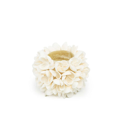Seashell Tea Light Holder - Flower Power Coastal Candle