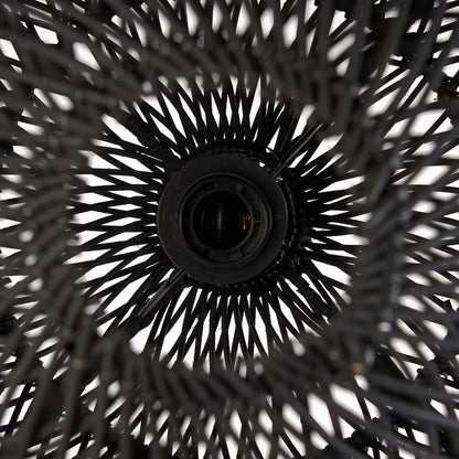 Rattan Pendant Light - Black Bubble Lamp, Small