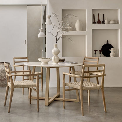 Marble Dining Table - Infinity Round Table, 120cm