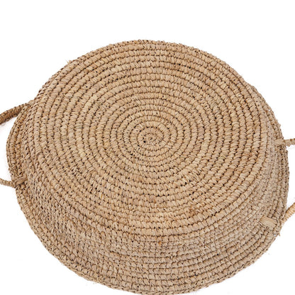 Raffia Basket Tray - Natural Woven Organizer