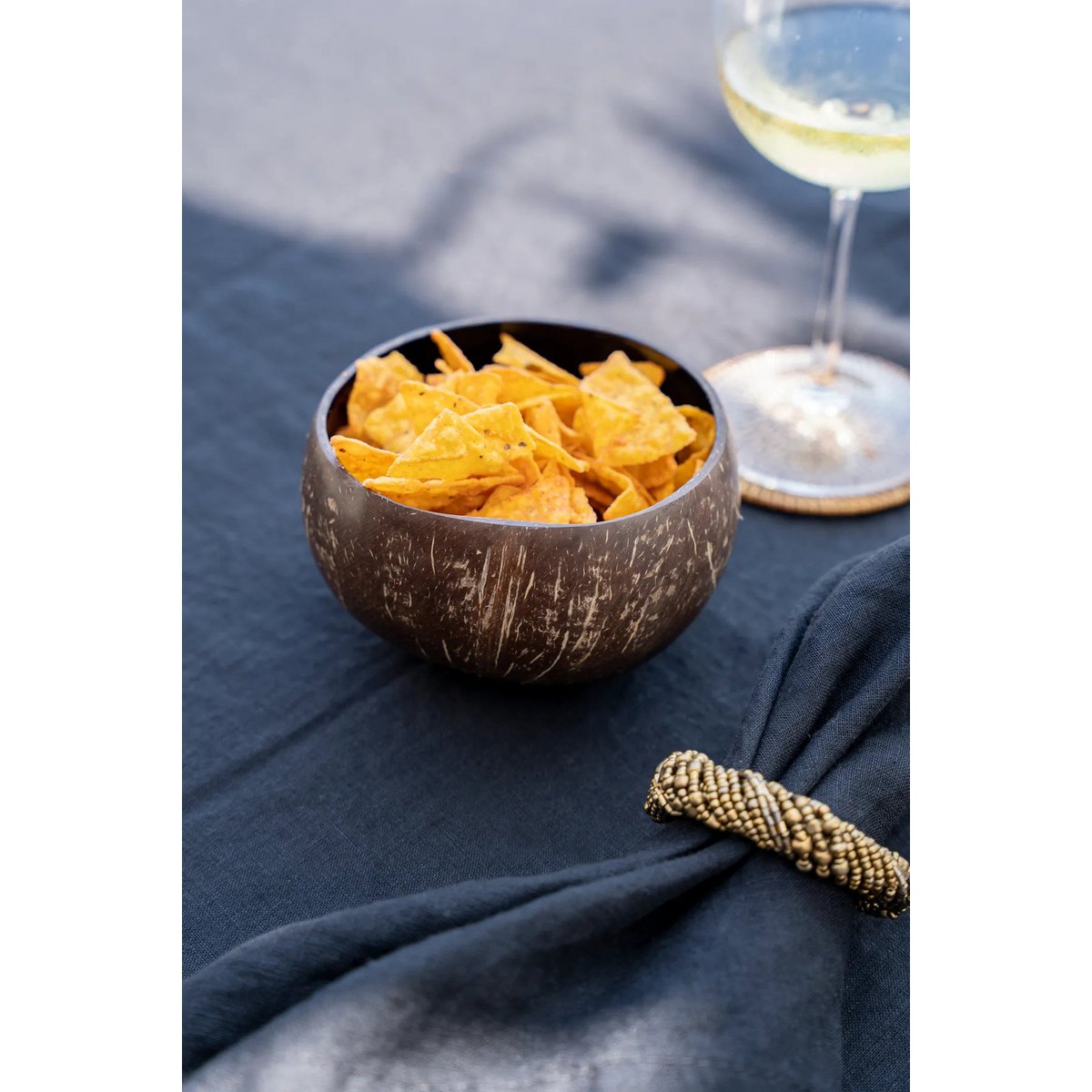Coconut Food Bowl - Natural Black Tropical Bowl