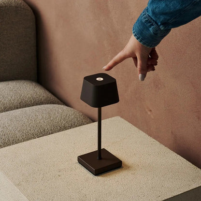 Combi Set Professional | 4 x Sarphati Mini Mocha Brown Rechargeable Table Lamps & 1 x Amstel Charging Station