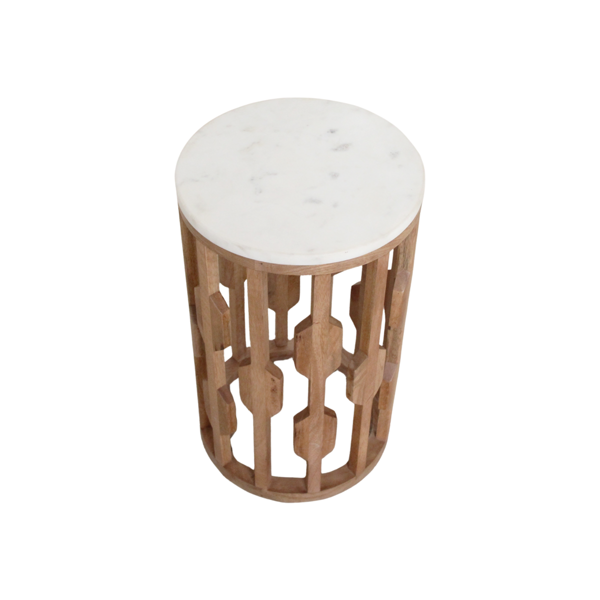 Aceh side table marble white - 40x40x50 cm