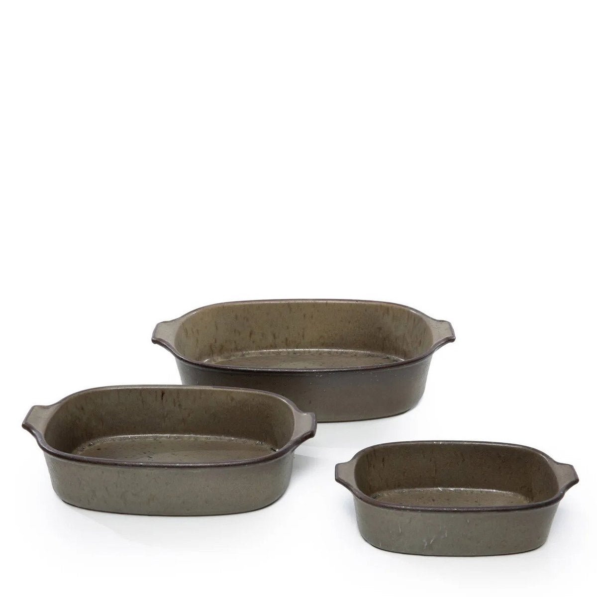 Green Serving Tray - Small Comporta Oven Dish with Crackle Glaze