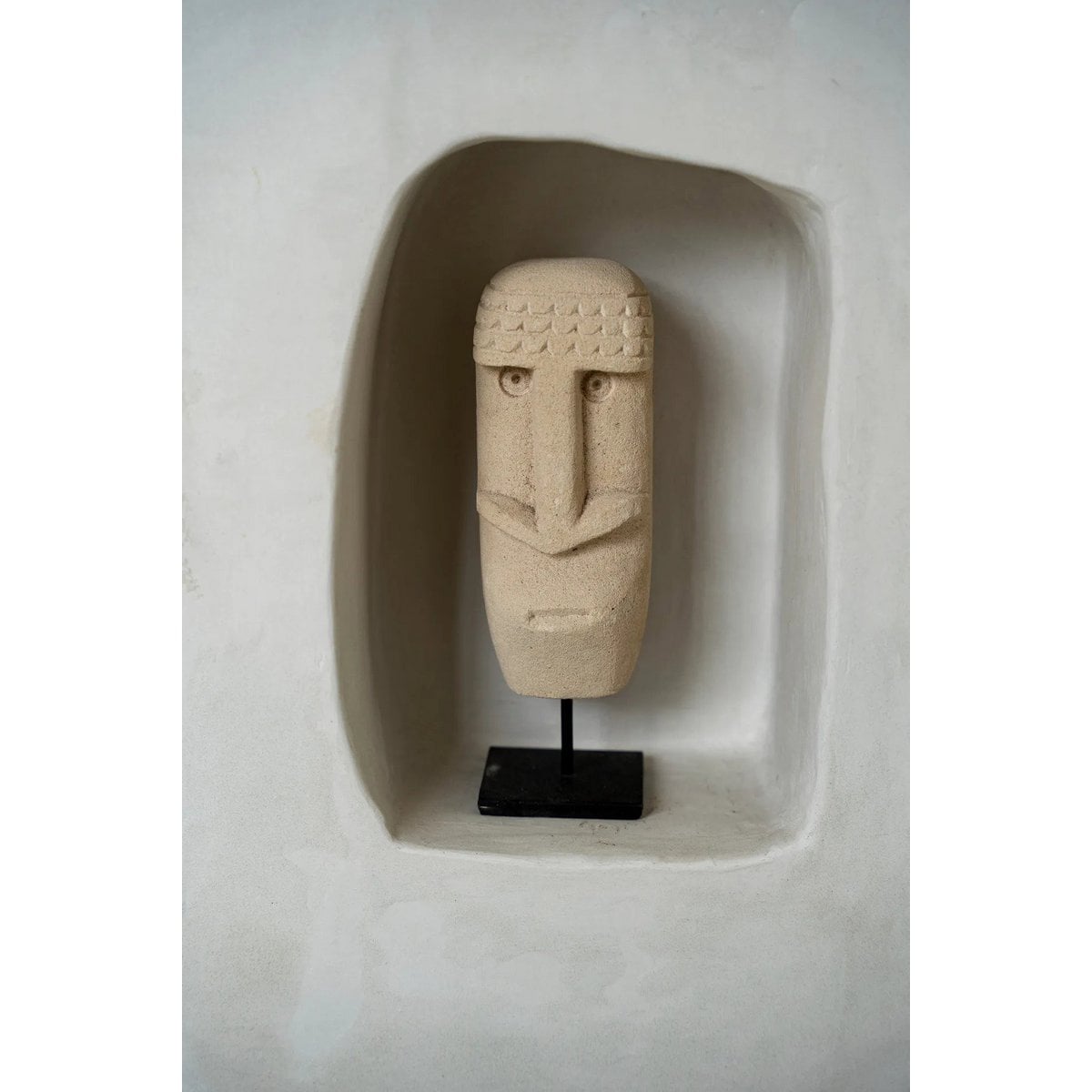 Hand-Carved Sandstone Sumba Stone Statue – Indonesian Artisan Home Decor