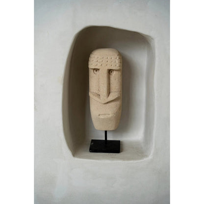 Hand-Carved Sandstone Sumba Stone Statue – Indonesian Artisan Home Decor