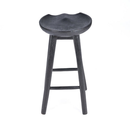Bar Stool Mango Wood Black – The Tala Minimalist Counter Height