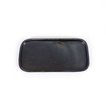 Black Terracotta Tapas Plate - Small Serving Dish for Appetizers