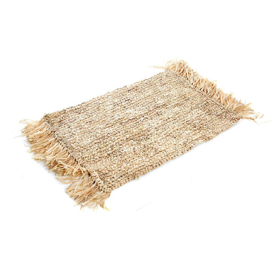 Raffia Placemat with Fringe - Rectangular Natural Placemat