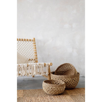 Natural Fiber Area Rug – Paddle Field Design, 280x175