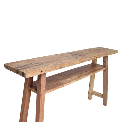 Reclaimed Wood Console Table – Farmwood Rustic Style, Large