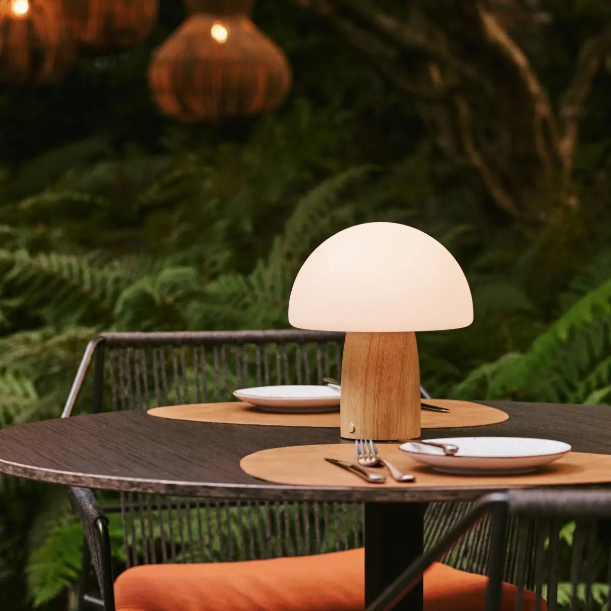 Cordless Table Lamp - Light Brown Dimmable Accent Lamp