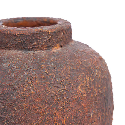 Terracotta Vase - Burgundy Clay Echo Vase - Small