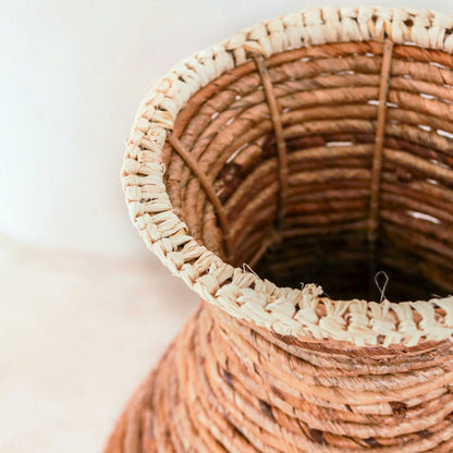 Banana Fiber Vase - Tall Decorative Floor Vase for Dried Botanicals