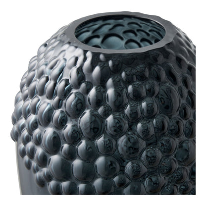 Vase, glass, dark grey, ø14x25 cm