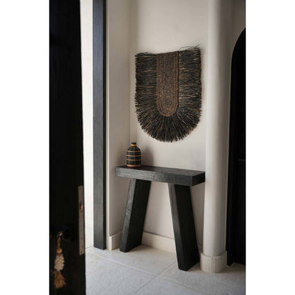 Woven Grass Wall Art Decor - Black Dada Wall Circle