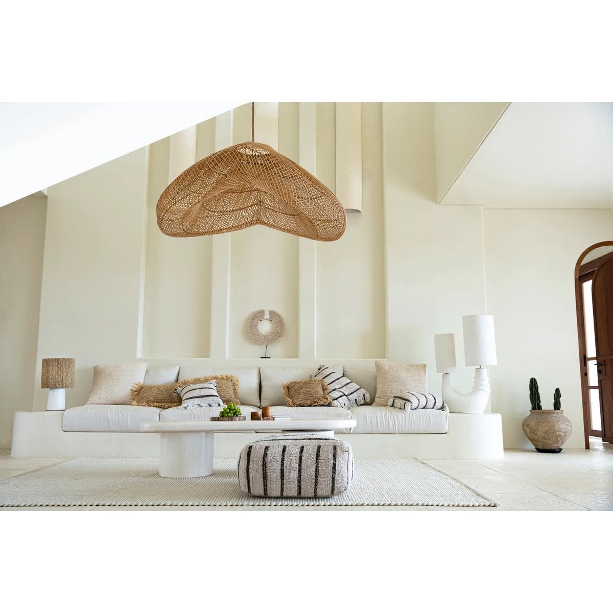 Rattan Pendant Lighting - Cloud Lampshade, Natural XXL