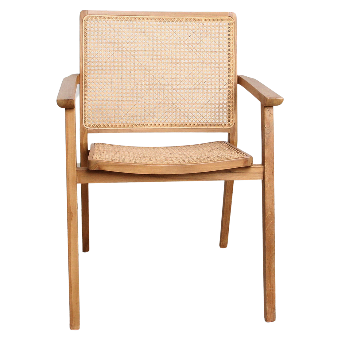 Nova teak dining room chair with armrest