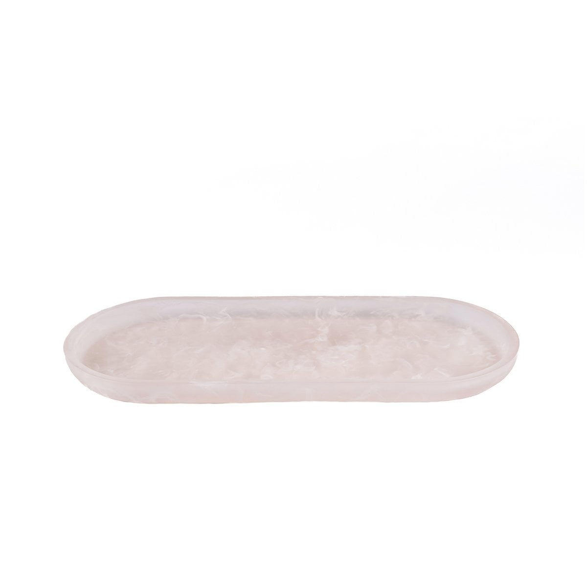 The Resin Oval Plate - Pink White