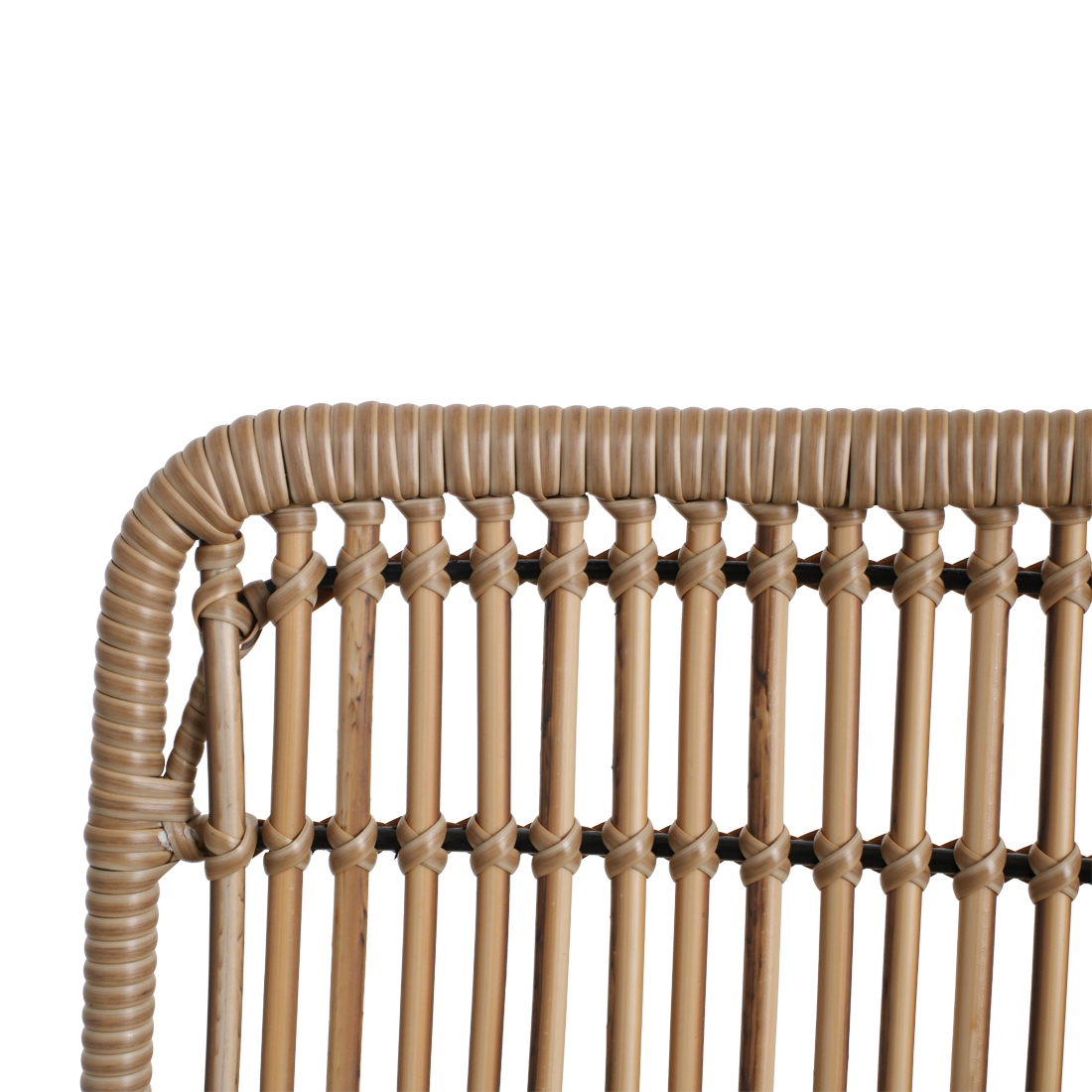 Rattan Garden Chair - Naturel Slim Stackable Outdoor Seating