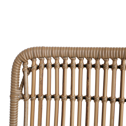 Rattan Garden Chair - Naturel Slim Stackable Outdoor Seating