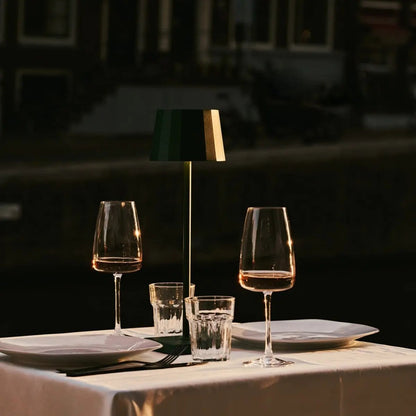 William Pine Green Rechargeable Table Lamp | USB-C, Dimmable, 120-Hour Battery