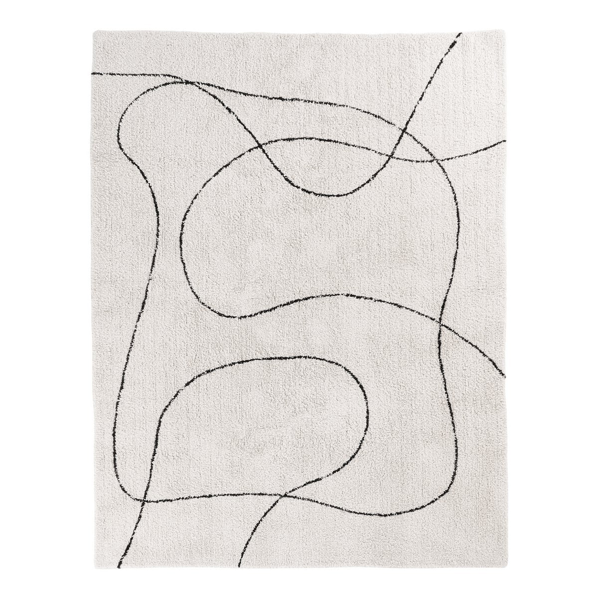 Modern Cotton Area Rug - Abstract Multicolored Living Room Rug, 200x300cm
