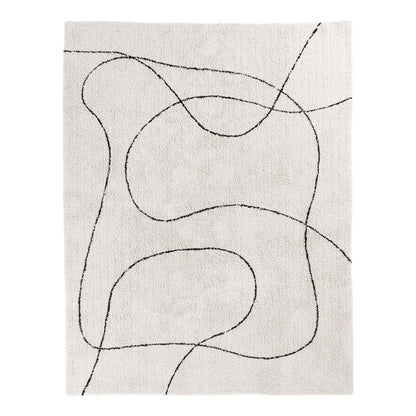 Modern Cotton Area Rug - Abstract Multicolored Living Room Rug, 200x300cm