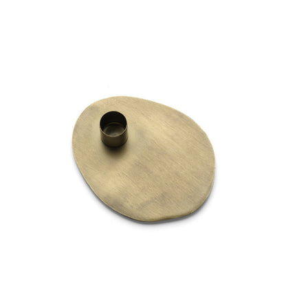 Brass Tea Light Holder - Small Gold Glowpad Candle Holder