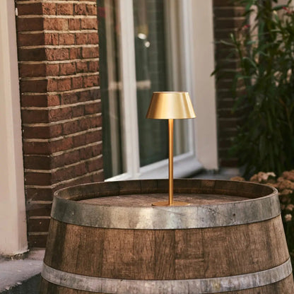 Gold Table Lamp Cordless - Modern Design, 3 Light Modes