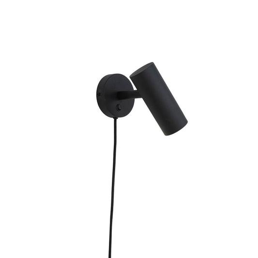 Steel Wall Lamp – Black Modern Light, 15x10x22 cm