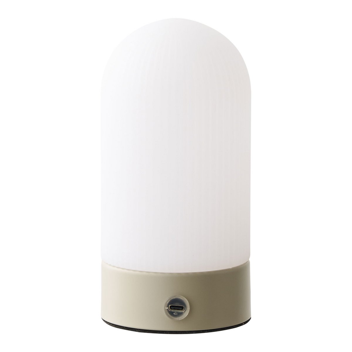 Ashford Table lamp, metal/PE, rechargeable, beige/white