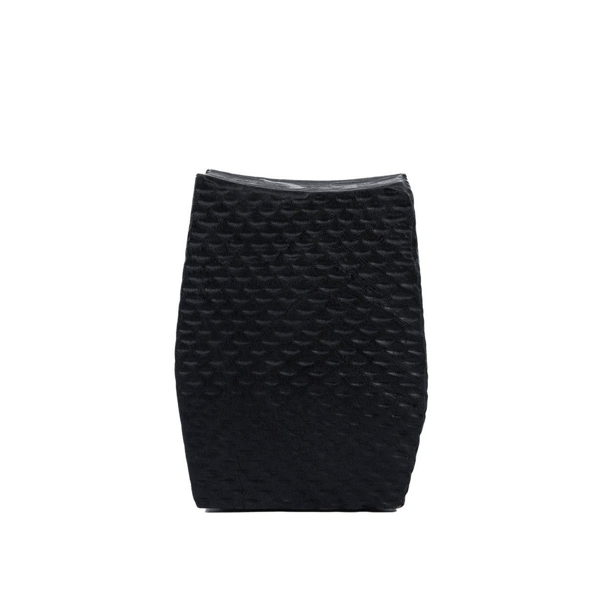 Suar Wood Stool - Black Montano Accent Stool for Indoor Spaces