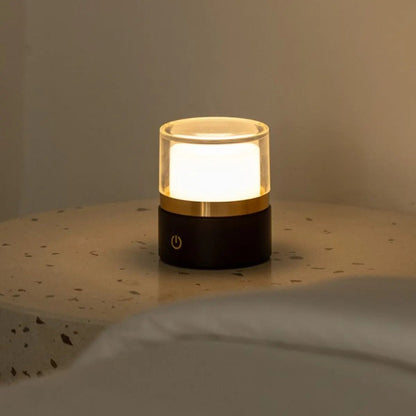 Leo Dark Brown Wireless Rechargeable Lamp | Compact, Dimmable & USB Rechargeable