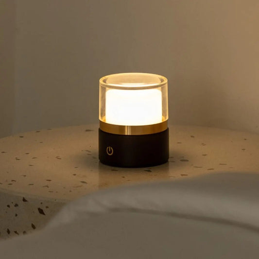 Dark Brown Wireless Rechargeable Table Lamp – Compact & Dimmable