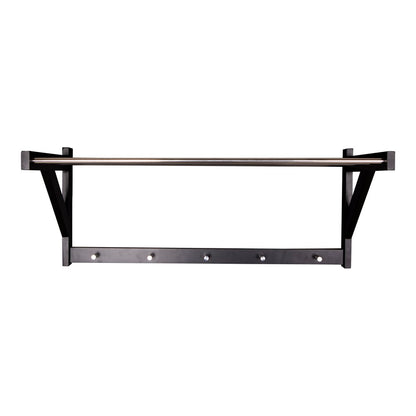 Padova Hat Shelf - Black, Poplar/Steel, 78x32x34 cm