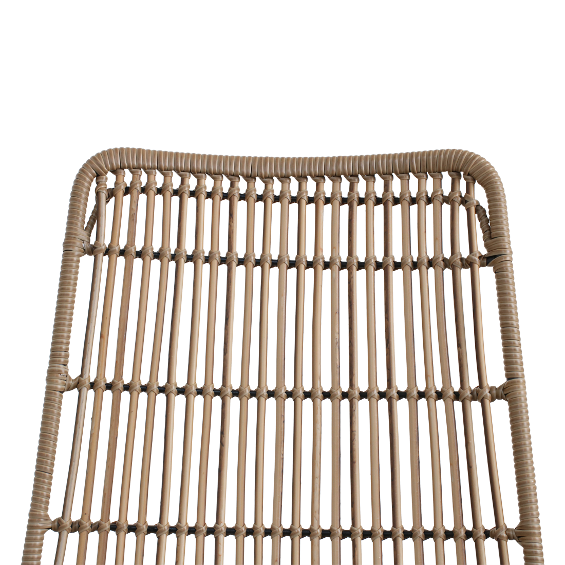 Rattan Garden Chair - Naturel Slim Stackable Outdoor Seating