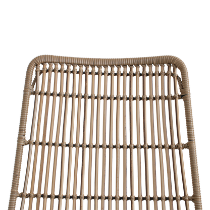 Rattan Garden Chair - Naturel Slim Stackable Outdoor Seating
