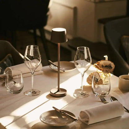 Vondel Mini Mocha Brown Cordless Lamp | Dimmable & Perfect for Hospitality Industry