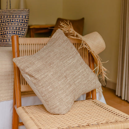 Cotton Cushion Cover - Natural Beige, Sustainable Home Decor