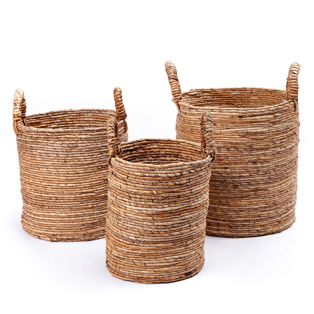 Banana Fibre Laundry Basket – Handwoven Plant & Storage Basket