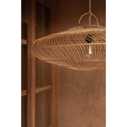 Rattan Pendant Light - Natural Macaron Style, Medium