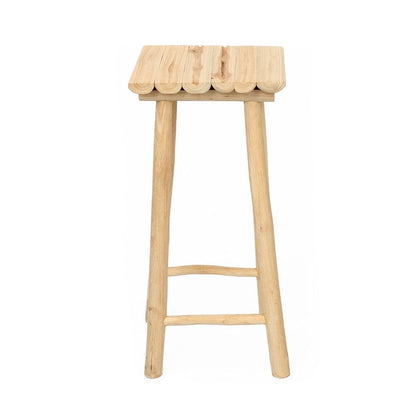Teak Bar Stool - Natural Island Style Seating for Kitchen & Bar