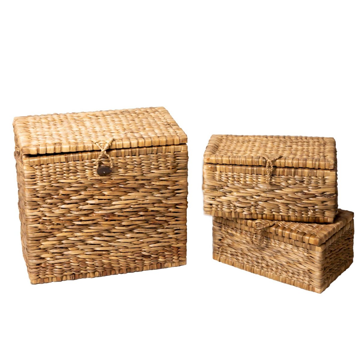 Water Hyacinth Laundry Basket with Lid – Kelana Trunk Storage
