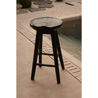 Bar Stool Mango Wood Black – The Tala Minimalist Counter Height