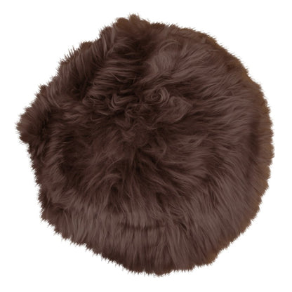 Lambskin Seat - Real Lambskin, Brown - Ø35 cm